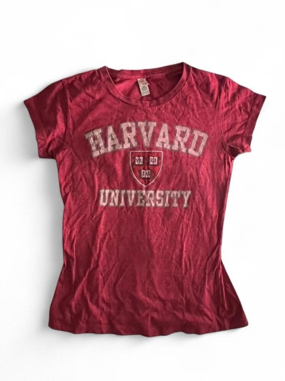 Y2K Harvard University Junior’s Crewneck Tee Red L